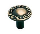 (AM643-AE)  1 1/16" Allison™ Value Hardware Round Floral Edge Knob, Antique English  ** CALL STORE FOR AVAILABILITY AND TO PLACE ORDER **